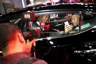 Ridin' 'Round and Gettin' It - Guests luxuriated in the back of Nissan's display cars during Fan Fest.&nbsp; (Photo: Tommaso Boddi/Getty Images for BET)