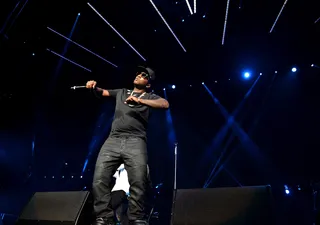 Snow Man Dance Moves - Young Jeezy shows Ne-Yo he's not the only one that can move.(Photo: Earl Gibson/BET/Getty Images for BET)