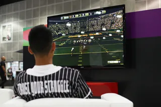 Virtual Field - The Madden pros took their gaming pretty seriously.(Photo: Tommaso Boddi/Getty Images for BET)