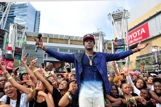 Rockin' With the People - K Camp was loving the audience's energy during his performance on 106 &amp; Park.&nbsp;(Photo: Jerod Harris/BET/Getty Images for BET)