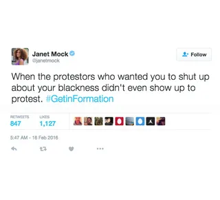 It's called poetic justice. - (Photo: Janet Mock via Twitter)