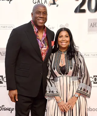 Magic and Cookie Johnson - (Photo: Gregg DeGuire/Getty Images)