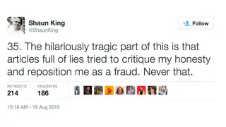 Don't Call Him a Liar - (Photo: Shaun King via Twitter)