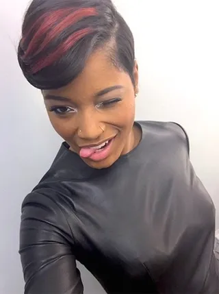 Streaking - Then she added red highlights to the style to keep it fresh.(Photo: Keke Palmer via Instagram)&nbsp;