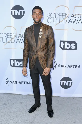 Chadwick Boseman In Custom Ermenegildo Zegna - (Photo: Jon Kopaloff/Getty Images) (Photo: Jon Kopaloff/Getty Images)