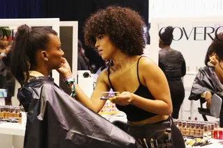 Endless Elegance&nbsp; - Every woman at the CoverGirl station&nbsp;enjoyed that extra something that made her feel timeless.(Photo: Rachel Murray/BET/Getty Images for BET)