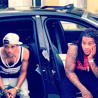 Jarvis @jarvistheartist - New-to-the-scene R&amp;B artist Jarvis kicks it with Waka Flocka Flame in a phantom.&nbsp;Nice wheels! (Photo: Jarvis Shaffer via Instagram)