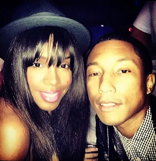 Kelly Rowland @kellyrowland - Kelly Rowland celebrates music genius Pharrell Williams' birthday at &nbsp;Miama hot spot LIV. (Photo: Kelly Rowland via Instagram)