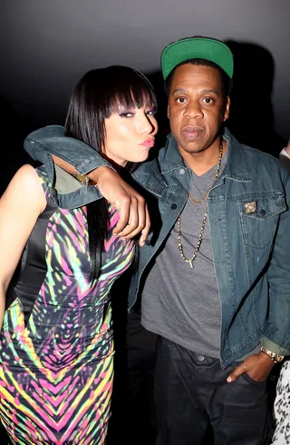 Happy Birthday, Bridget! - Jay-Z&nbsp;shows his artist Bridget Kelly&nbsp;some brotherly love at her birthday celebration at the 40/40 Club in New York City.   (Photo: Johnny Nunez/WireImage)