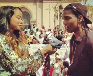 A$AP Rocky - A$AP Rocky wasn't afraid to get all up in our face for this photo op.   (Photo: BET)