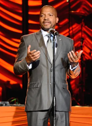 Don Butler Speaks - Cadillac US Marketing VP Don Butler makes a speech onstage at Debra Lee's PRE dinner.(Photo: Mark Davis/Getty Images For BET)
