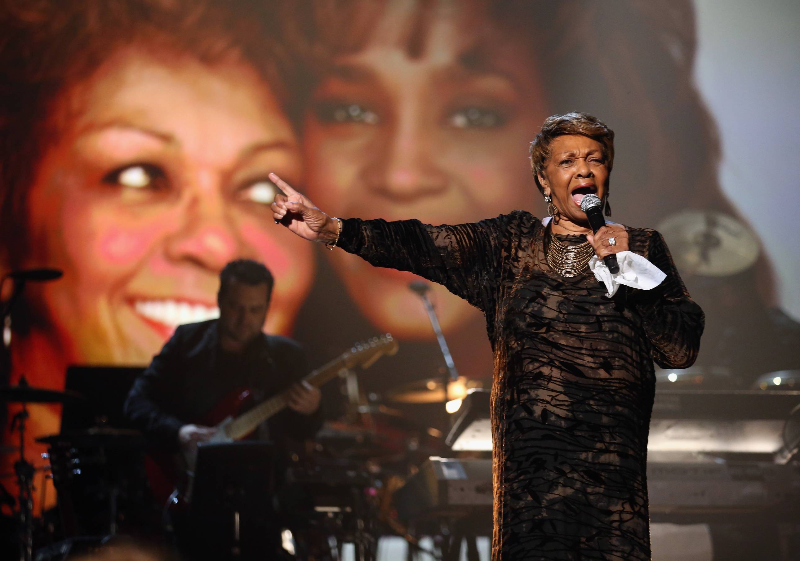 Grand Finale - Cissy Houston finishes her tribute to her daughter Whitney Houston strong. The strength and talent are undeniable.   You'll see more strong, heartfelt, and warm performance at this year's BET Awards '13. Anything Can Happen!(Photo: Christopher Polk/Getty Images For BET)