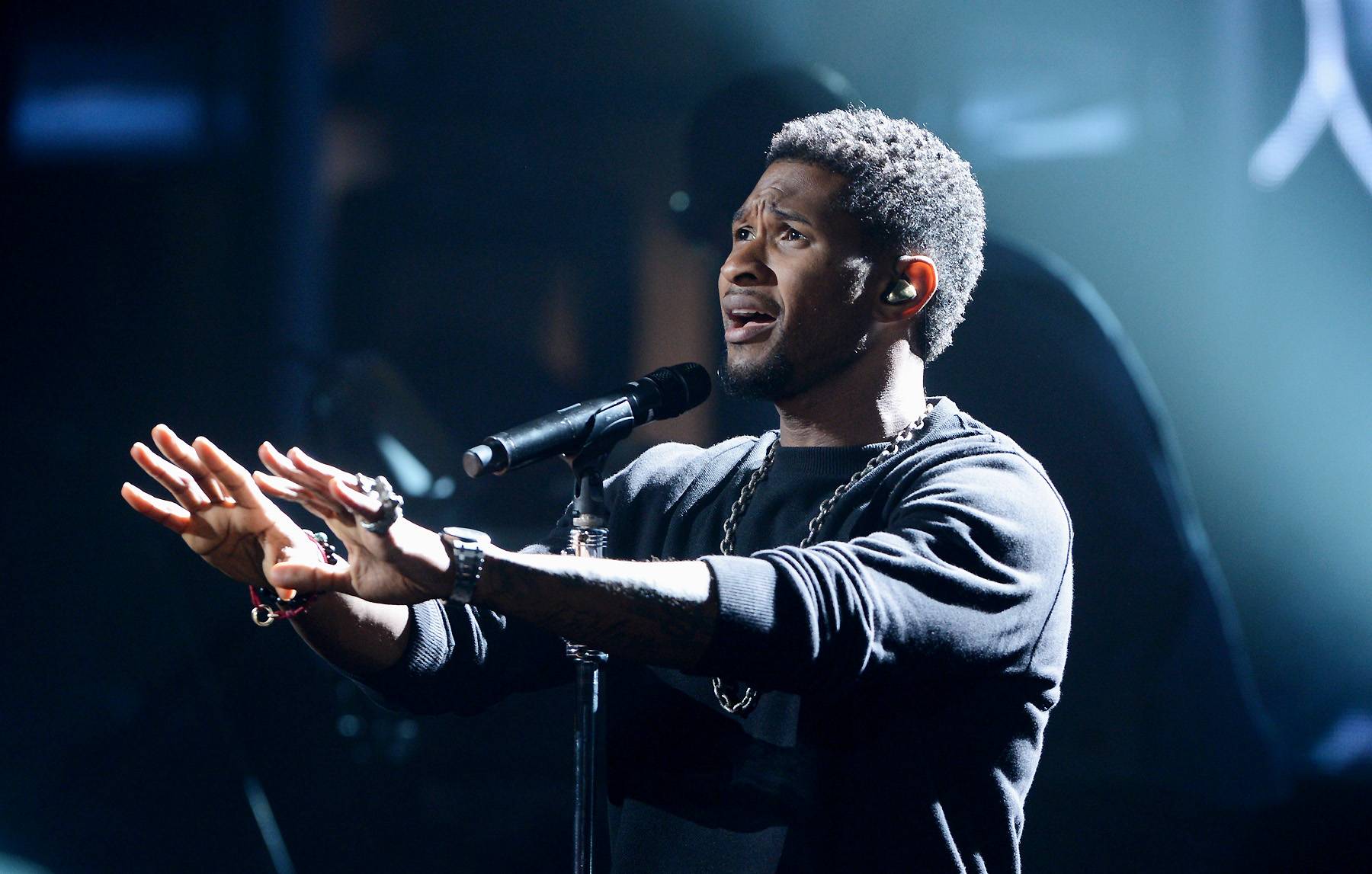 Singer Usher performs onstage at day 3 of the 2012 BET Awards rehearsals held at The Shrine Auditorium on June 30, 2012 in Los Angeles, California.  (Photo: Michael Buckner/Getty Images For BET)