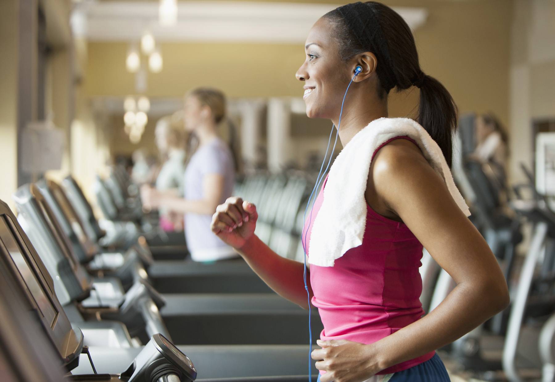 woman on the treadmill at the gym