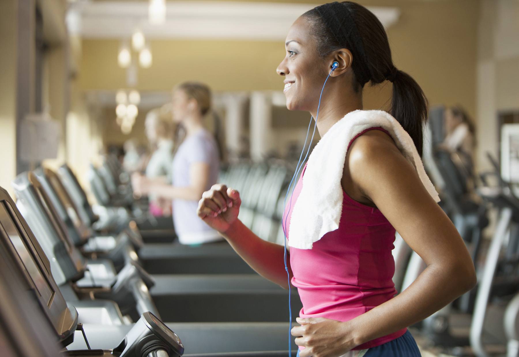 woman on the treadmill at the gym