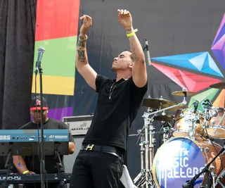 Feeling It - Adrian Marcel is feeling the energy at the first of four pre-BET Experience Music Matters concerts.(Photo: Earl Gibson/BET/Getty Images for BET)