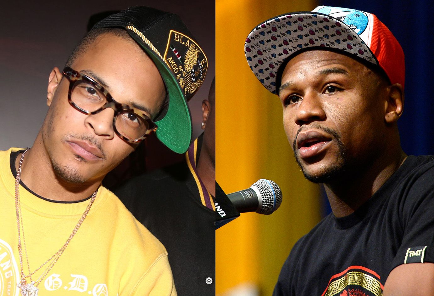 Where's the Love? - During Memorial Day Weekend festivities in Las Vegas, T.I. ran up on Floyd Mayweather because of some miscommunication regarding Floyd's relationship with T.I.'s wife,&nbsp;Tiny. The two had a minor scuffle and Floyd explained his relationship with Tiny to the public, stating that they've been friends for years and that he'd never disrespect her or her marriage. Tiny, on the other hand, has been hinting that T.I. has been unfaithful on social media. Hopefully the hip hop Huxtables work it out!   (Photos from left: Johnny Nunez/Getty Images, Kevork Djansezian/Getty Images)