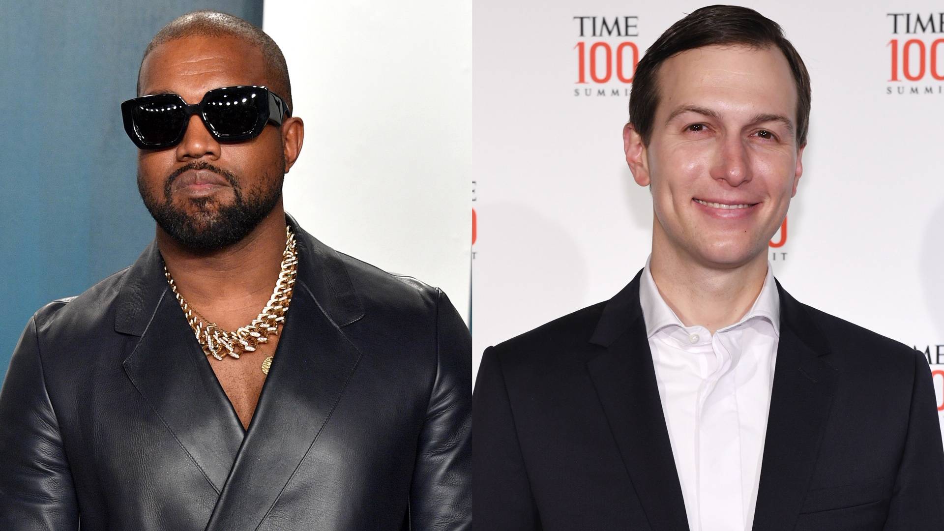 Kanye West and Jared Kushner on BET Buzz 2020.