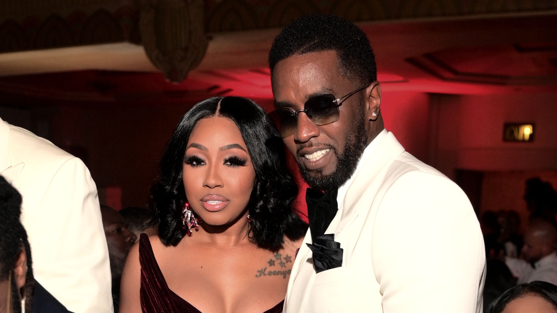 Yung Miami and Sean "Diddy" Combs attend Black Tie Affair for Quality Control's CEO Pierre Thomas, also know as Pee Thomas, at on June 2, 2021 in Atlanta, Georgia.