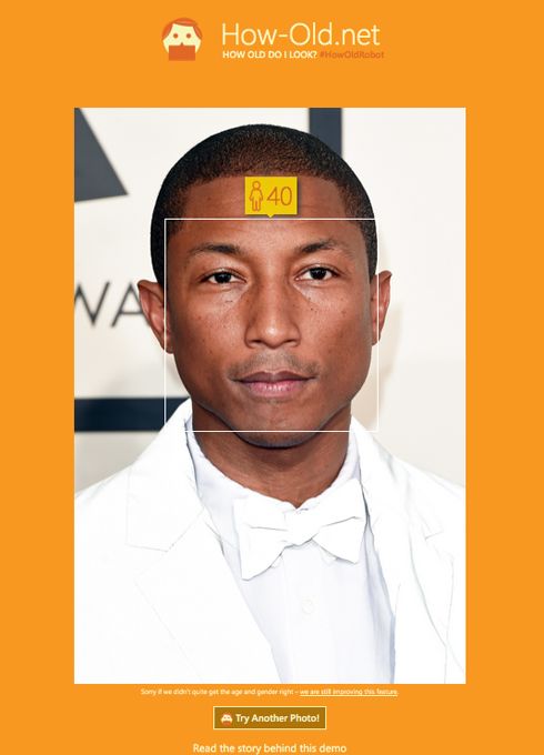 Pharrell Real Age Image 3 from Microsoft's How Old App Hollywood