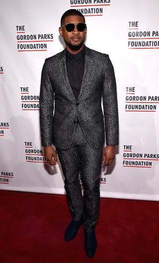 Ageless Usher - The always age-defying Usher attends the 2015 Gordon Parks Foundation Awards Dinner and Auction in New York City.  (Photo: Andrew H. Walker/Getty Images)