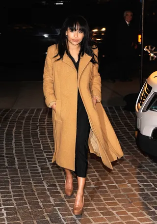 Movie Night - The always stylish actress Zoe Kravitz attends the New York premiere of the film Jane Eyre at the Tribeca Grand Hotel. (Photo: Jemal Countess/Getty Images)