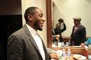 Getting Ready for the Spotlight - Renaissance man/actor/musician Mos Def backstage at his one-night only performance at The Blue Note Jazz Club in New York City.  (Photo: Terrence Jennings/Retna, Ltd)