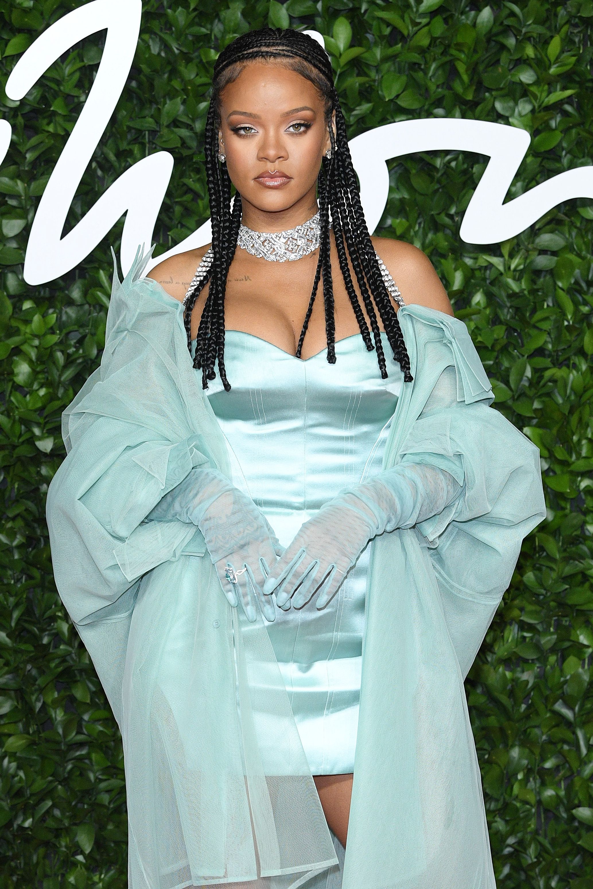 LONDON, ENGLAND - DECEMBER 02: Rihanna arrives at The Fashion Awards 2019 held at Royal Albert Hall on December 02, 2019 in London, England. (Photo by Daniele Venturelli/Daniele Venturelli/WireImage )