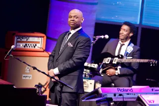 Everbody Plays a Part - Key band members look on as Mo'Nique brings out the ensemble.\r\r(Photo: Darnell Williams/BET)