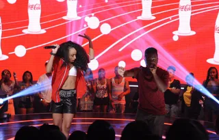 Hands Up! - Miss Cookie turns her swag up to finish her performance strong. We see you! (Photo: John Ricard / BET)