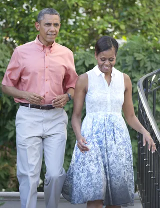 Obama’s Celebrates Independence Day - President Obama celebrated the nation’s birthday with a barbecue on the White House’s South Lawn Thursday. The Obamas spoke to the crowd that included military personnel and members of the Obama administration and their families. (Photo: Ron Sachs-Pool/Getty Images)