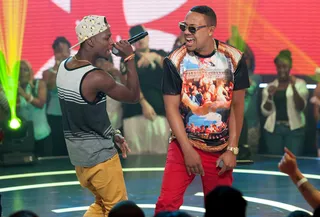 Stars Are in the Building - Caleb and Jeremias of Fame or Juliet show the 106 audience what fame looks like during their performance.(Photo:&nbsp; D Dipasupil/Getty Images for BET)