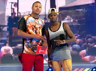 Finally Famous - Jeremias (L) and Caleb of Fame or Juliet visit BET's 106 &amp; Park at BET Studios.(Photo:&nbsp; D Dipasupil/Getty Images for BET)