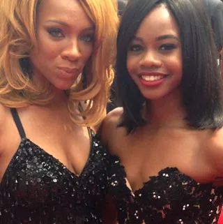 Lil Mama @iamlilmama - Lil Mama&nbsp;congratulates&nbsp;Gabby Douglas&nbsp;on her Young Stars award at the 2013 BET Awards. #GetItGabby&nbsp;(Photo: Lil Mama via Instagram)