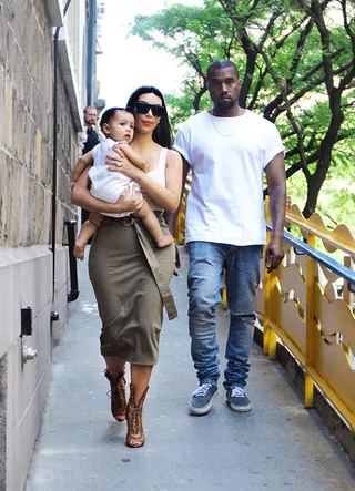 Family Day - Kim Kardashian and Kanye West&nbsp;celebrate daughter North's first birthday by taking her to the Children's Museum in New York City.(Photo: Sharpshooter Images / Splash)