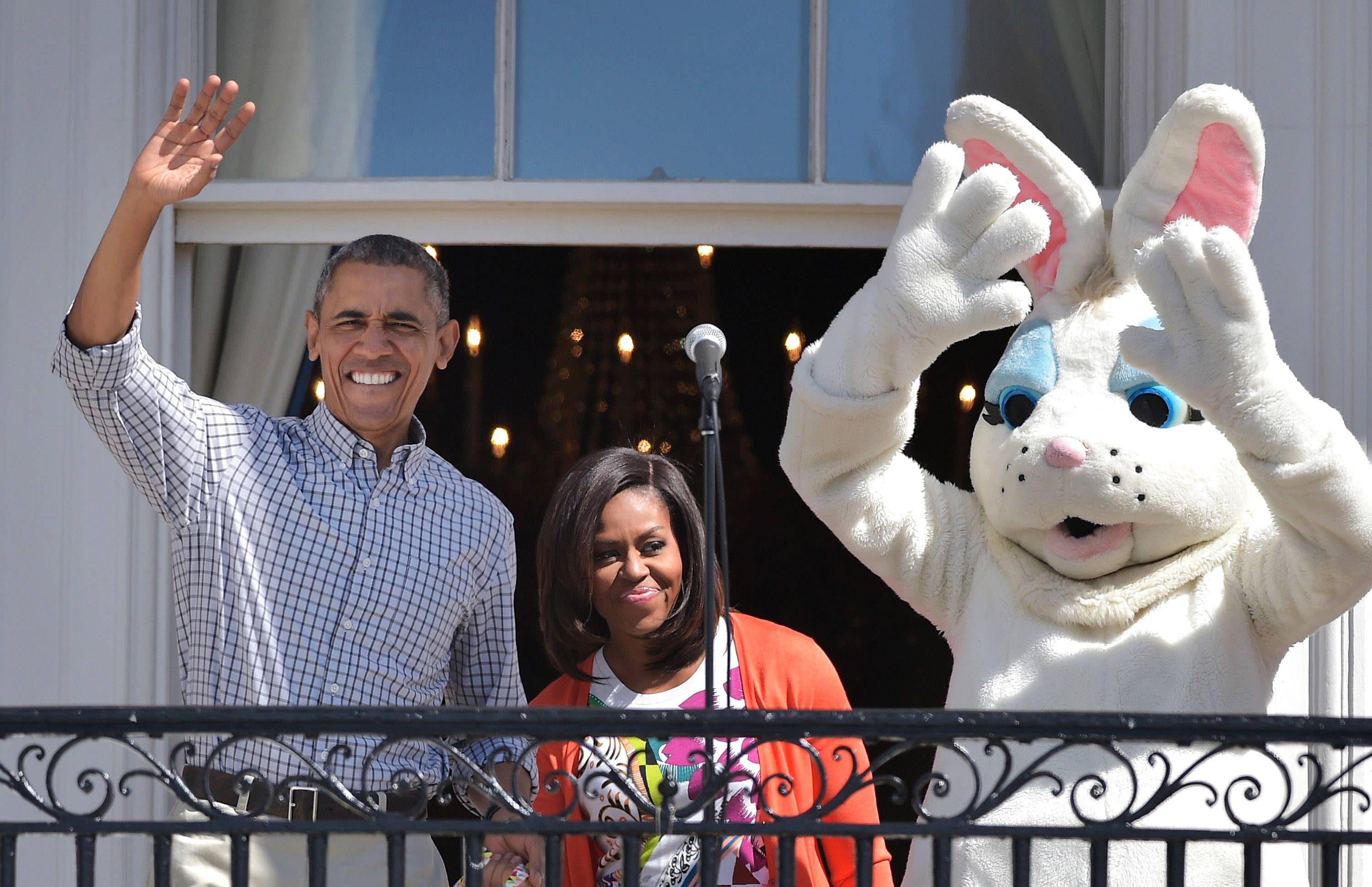 Barack and Michelle Obama, Easter Bunny