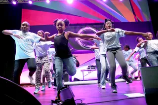 KICK THE BEAT - The dance routines were a highlight of the 2015 BET Experience. (Photo: Jesse Grant/BET/Getty Images for BET)