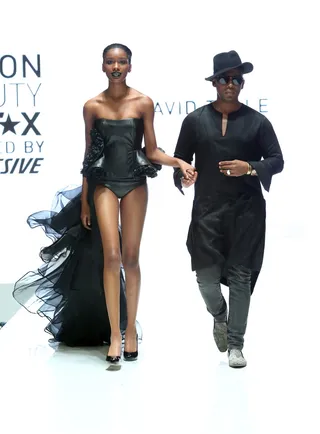 All-Black Everything - How hot will you and bae look in coordinating black ‘fits this season? This strapless leather bodysuit and dramatic tulle train beg to be admired.  (Photo: Jesse Grant/BET/Getty Images for BET)