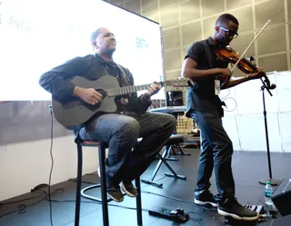 INSTRUMENTALS - Fan Fest featured live performances from violinists and other musicians. (Photo: Tommaso Boddi/Getty Images for BET)