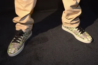 Snootie Wild - Gucci Blooms Print High Top - Snootie Wild was excited to be on a the green carpet and thus decided to get a fitting sneaker style to compliment it.(Photo: Paras Griffin/BET/Getty Images for BET Networks)