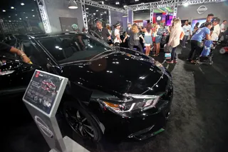 SLEEK WHEELS - A brand new Nissan graced the floors at Fan Fest. (Photo: Tommaso Boddi/Getty Images for BET)