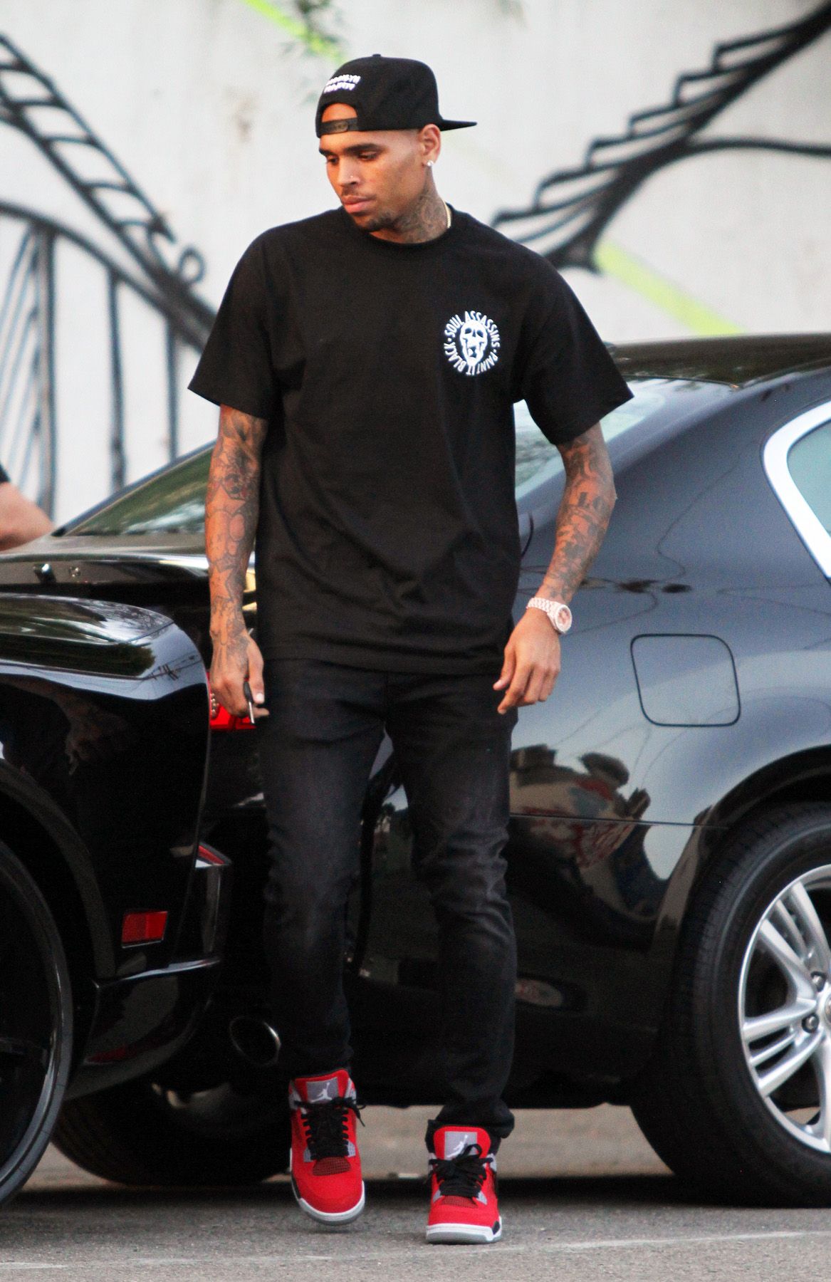 Chris Brown Out and About Los Angeles