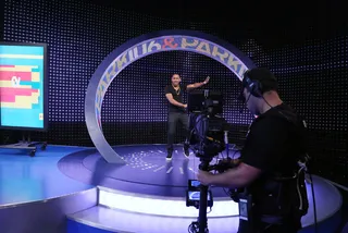 The Lights - Brandon T. Jackson stands under all of the lights at 106.&nbsp;&nbsp;(Photo:&nbsp; Rob Kim/BET/Getty Images for BET)