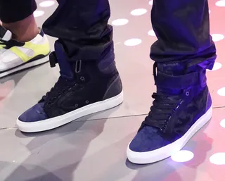 Dark Side - Brandon T. Jackson shows off his dark side in these kicks.(Photo:&nbsp; Rob Kim/BET/Getty Images for BET)