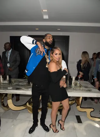 Lauren London and&nbsp;Nipsey Hussle - The ATL actress and her rapper baby daddy were adorable at the Victory Lap release party.&nbsp;&nbsp;(Photo by Earl Gibson III/Getty Images)