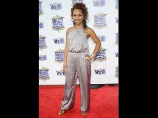 Chilli - Chilli looked cute in a gray jumpsuit with silver accessories.<br><br>(Photo Credit: PictureGroup)