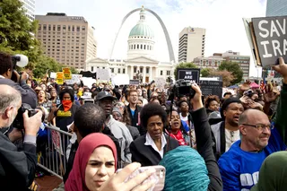 A City Stands Together - Protests and rallies in St. Louis brought out thousands of supporters. (Photo: Lucas Alvarado-Farrar/Whose Streets Media)