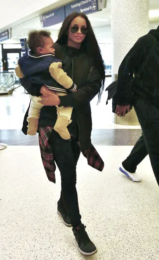 Making Moves With Baby - Ciara&nbsp;is one hard-working mama. Here the singer/dancer is seen making her way through LAX airport with her son Future Zahir in Los Angeles.(Photo: Cathy Gibson, PacificCoastNews)
