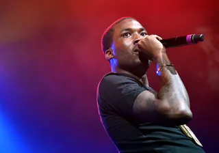 Meek Mill - Meek channeled Makeveli when he dropped "Tupac Back" in 2011 and had no problem saluting his idol. Meek's questionable arrests and convictions are also similar to Pac's life which made fans feel them both.(Photo: Mike Coppola/Getty Images for Clear Channel)