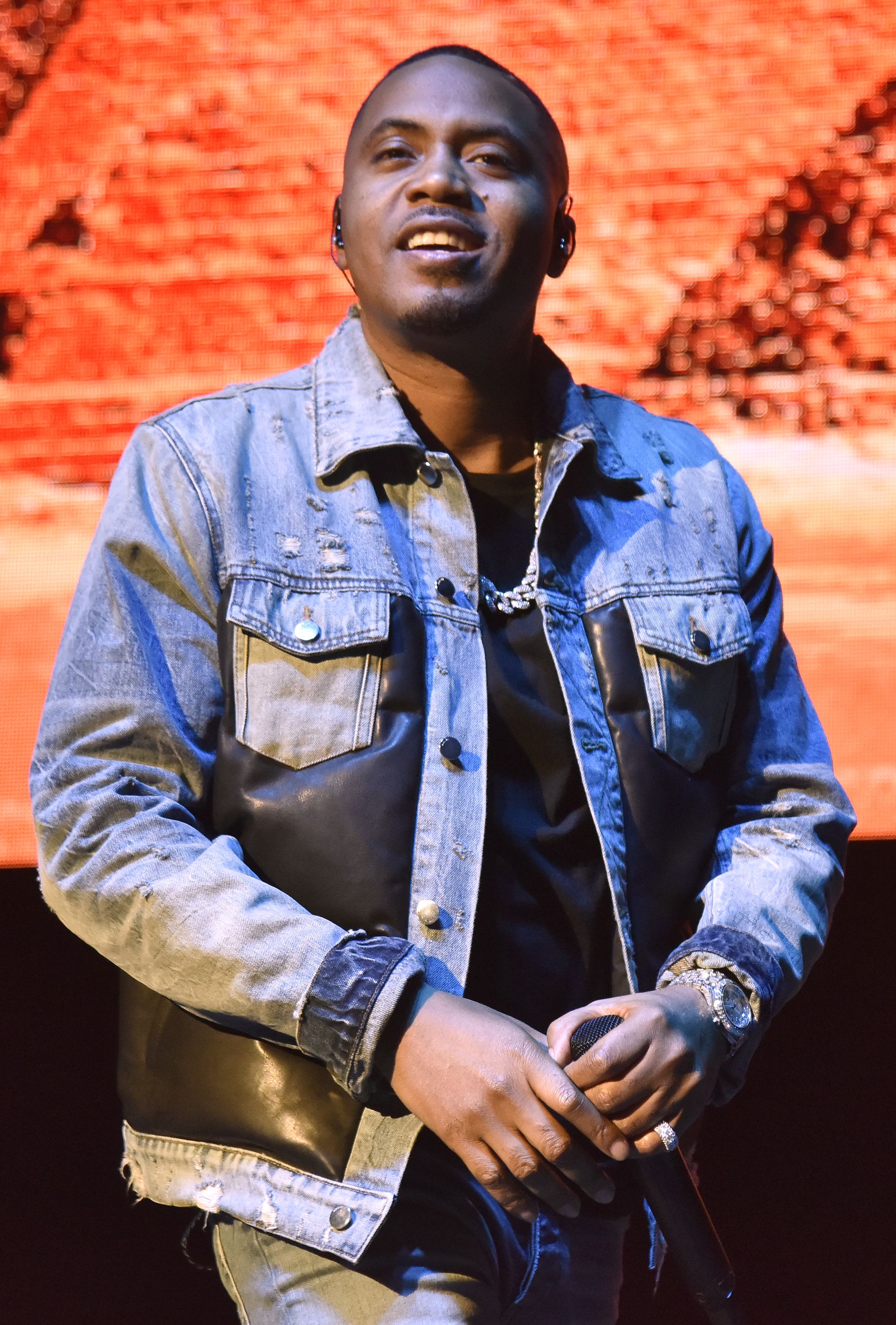 OAKLAND, CALIFORNIA - FEBRUARY 21: Nas performs during EMBA Fest 2020 at Oakland Arena on February 21, 2020 in Oakland, California. (Photo by Tim Mosenfelder/Getty Images)